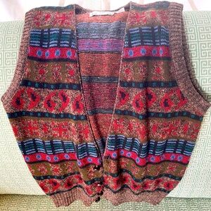 Vintage London Fog Cardigan Sweater Vest - Size M